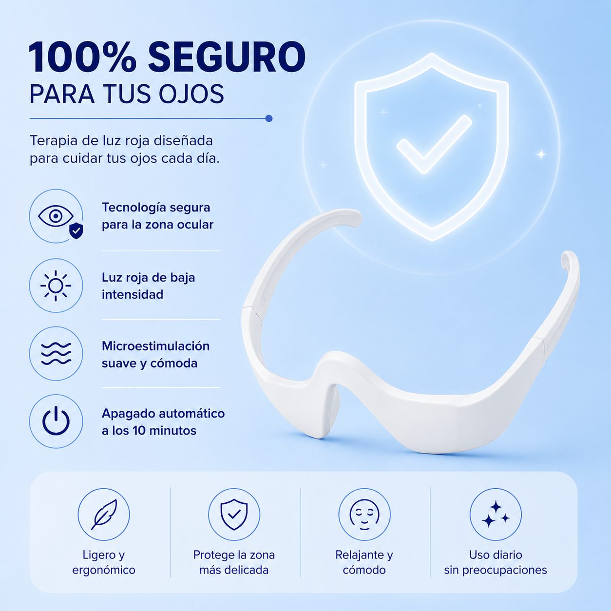 Livora Glow – Lentes de luz roja con microestimulación